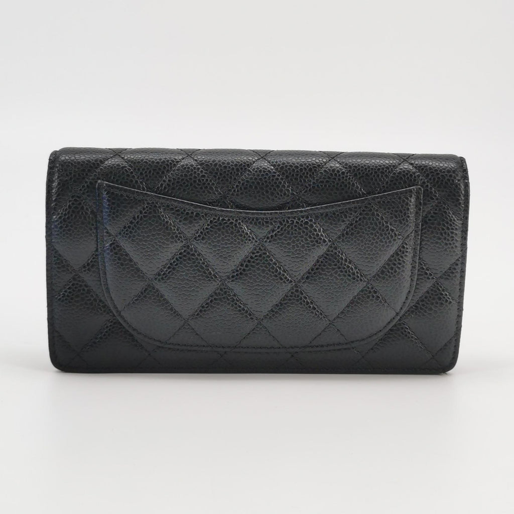 Chanel Yen Wallet Caviar Black