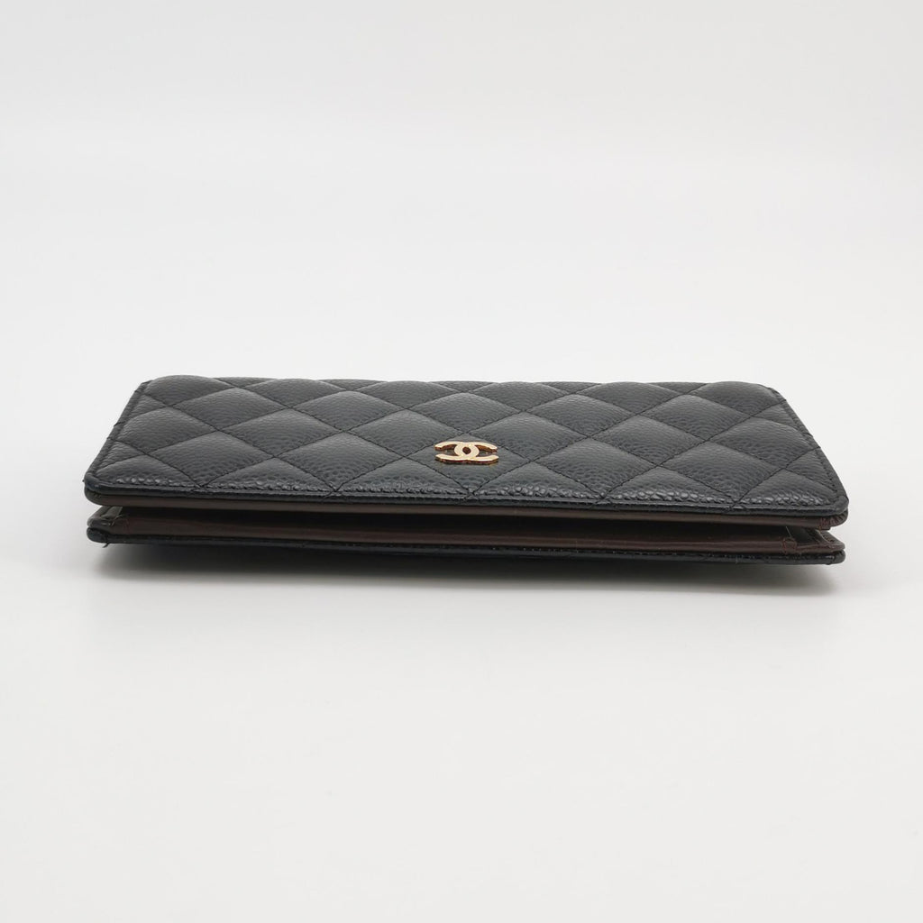 Chanel Yen Wallet Caviar Black