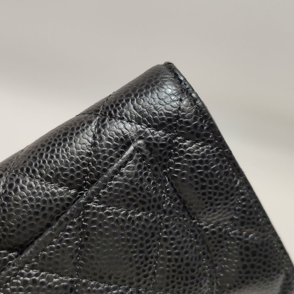Chanel Yen Wallet Caviar Black
