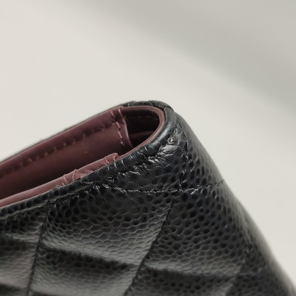 Chanel Yen Wallet Caviar Black