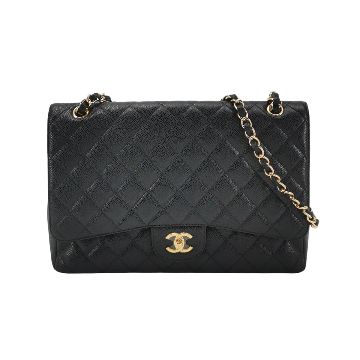 Chanel Single Flap Maxi Caviar GHW