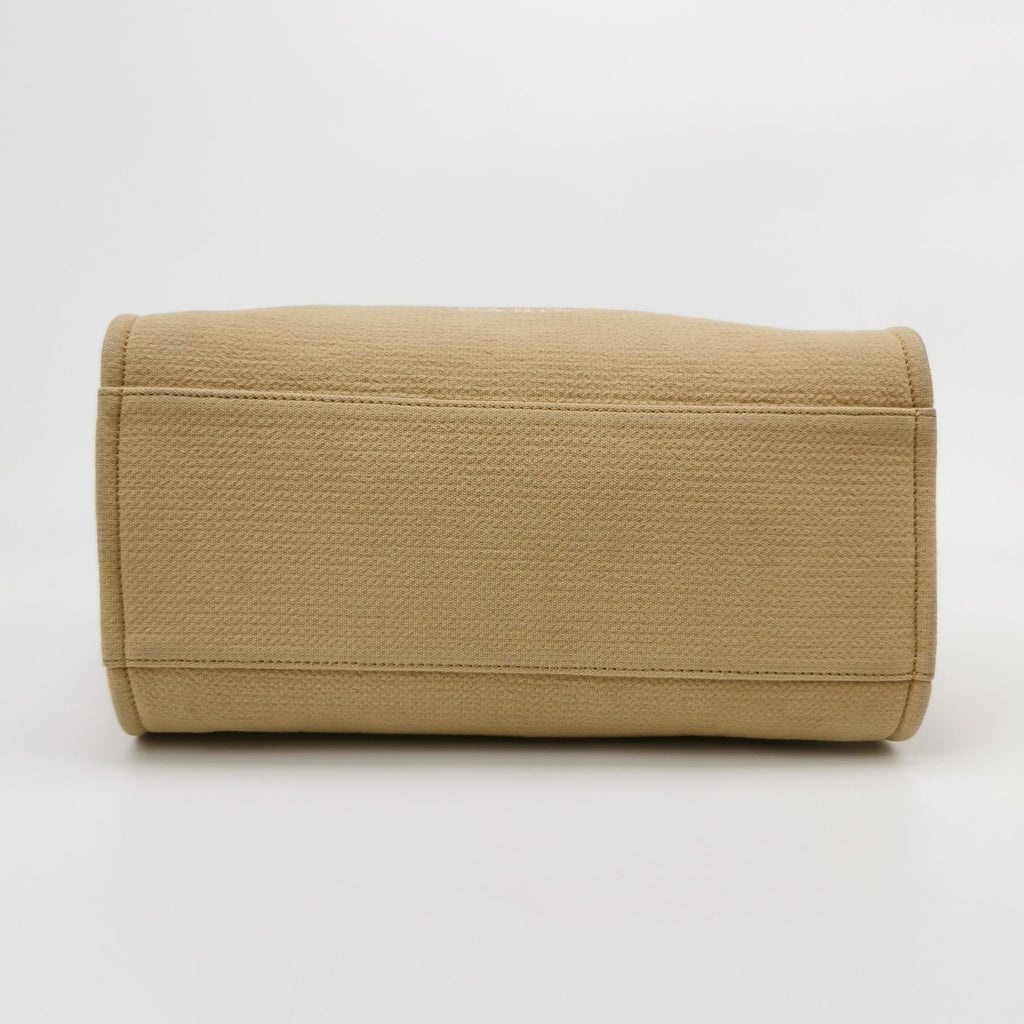 Chanel Deauville Canvas Top Handle Beige