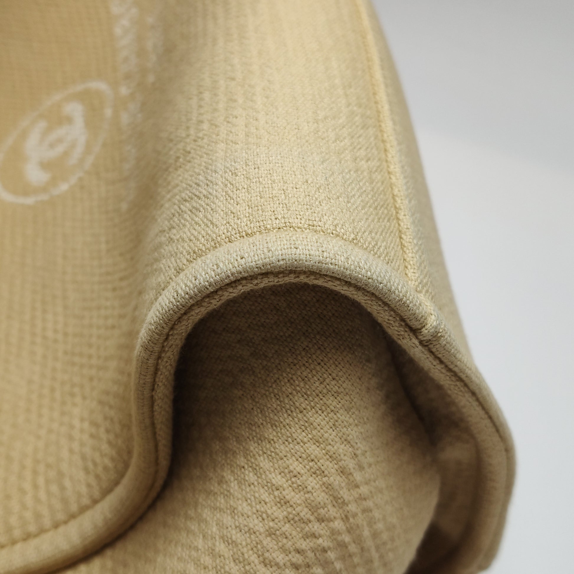 Chanel Deauville Canvas Top Handle Beige