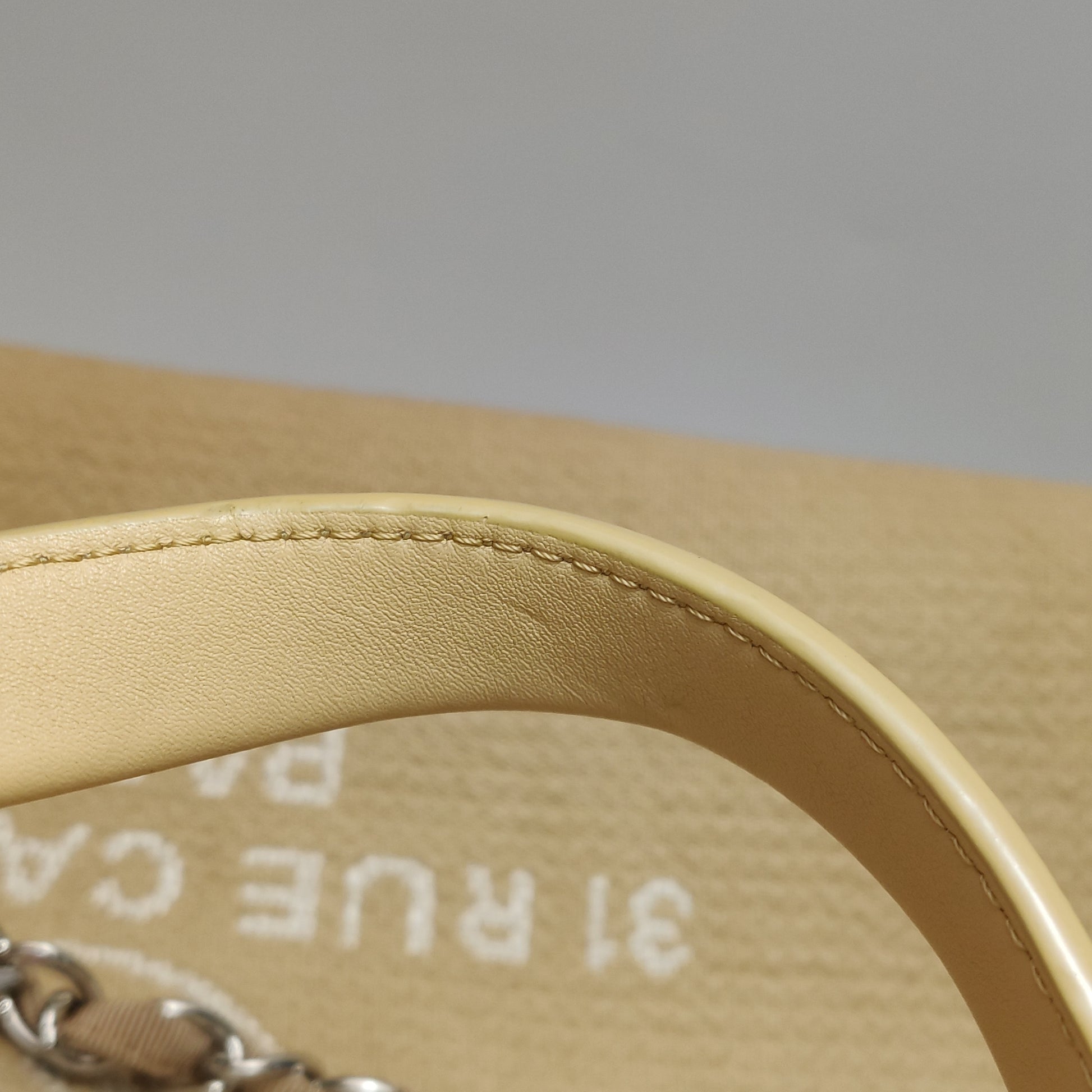Chanel Deauville Canvas Top Handle Beige