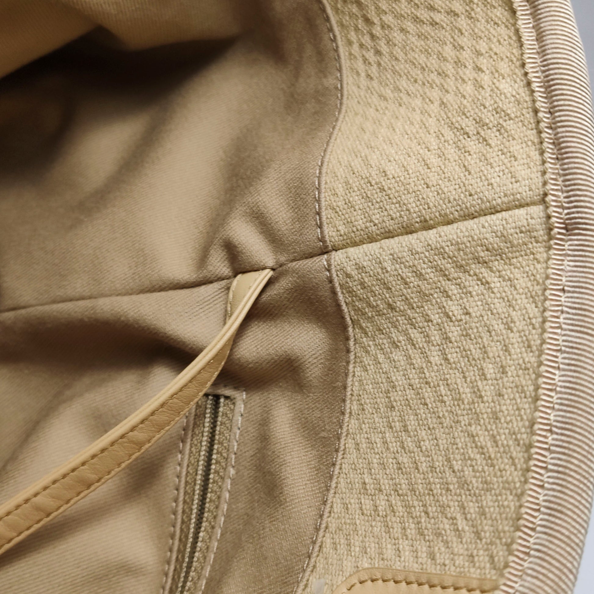 Chanel Deauville Canvas Top Handle Beige