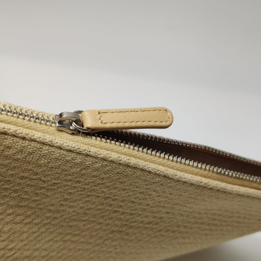 Chanel Deauville Canvas Top Handle Beige