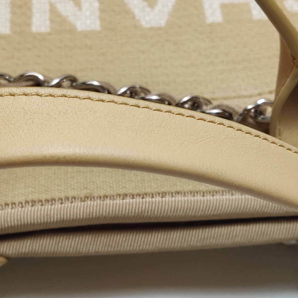 Chanel Deauville Canvas Top Handle Beige
