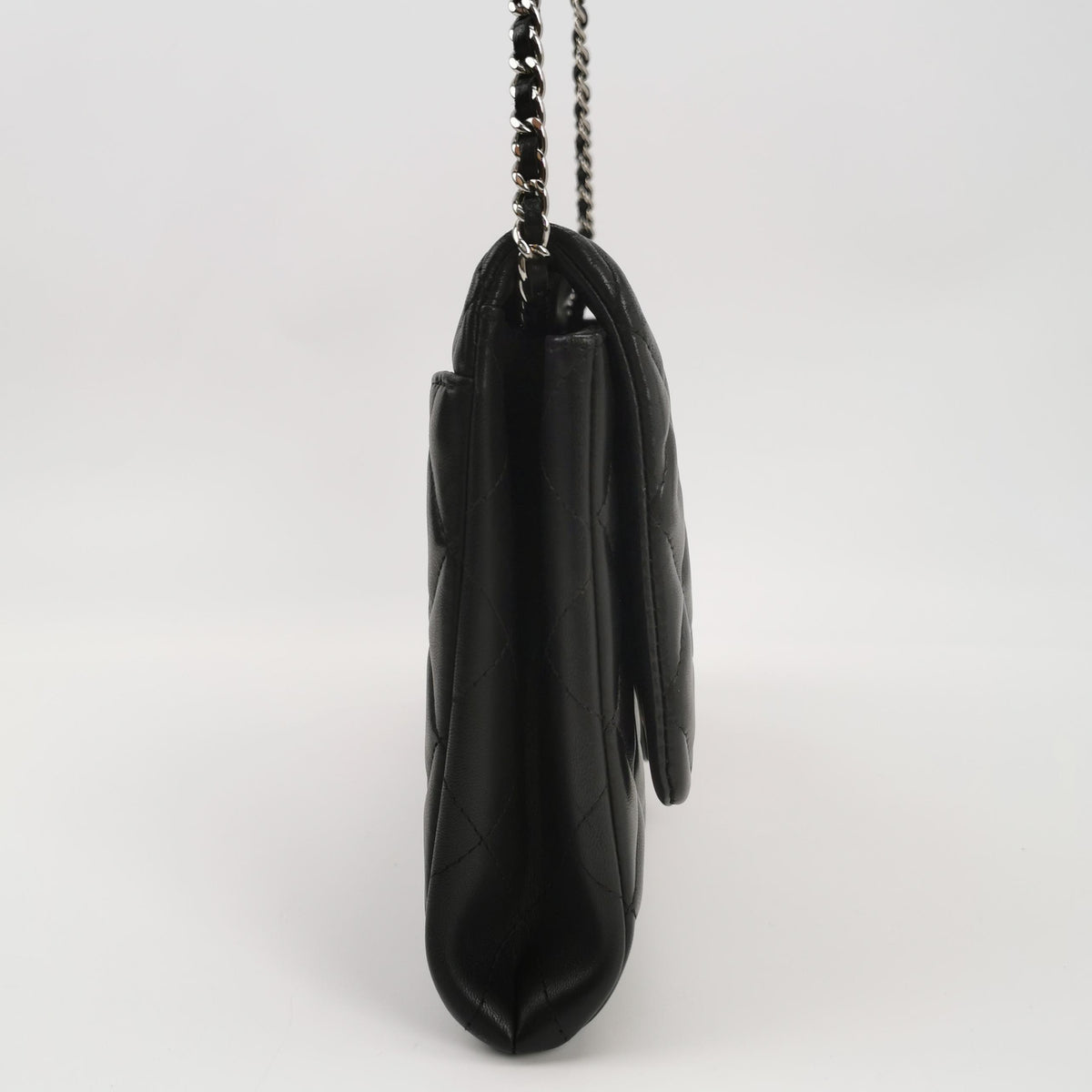 Chanel Flap Clutch with Chain Lambskin Black