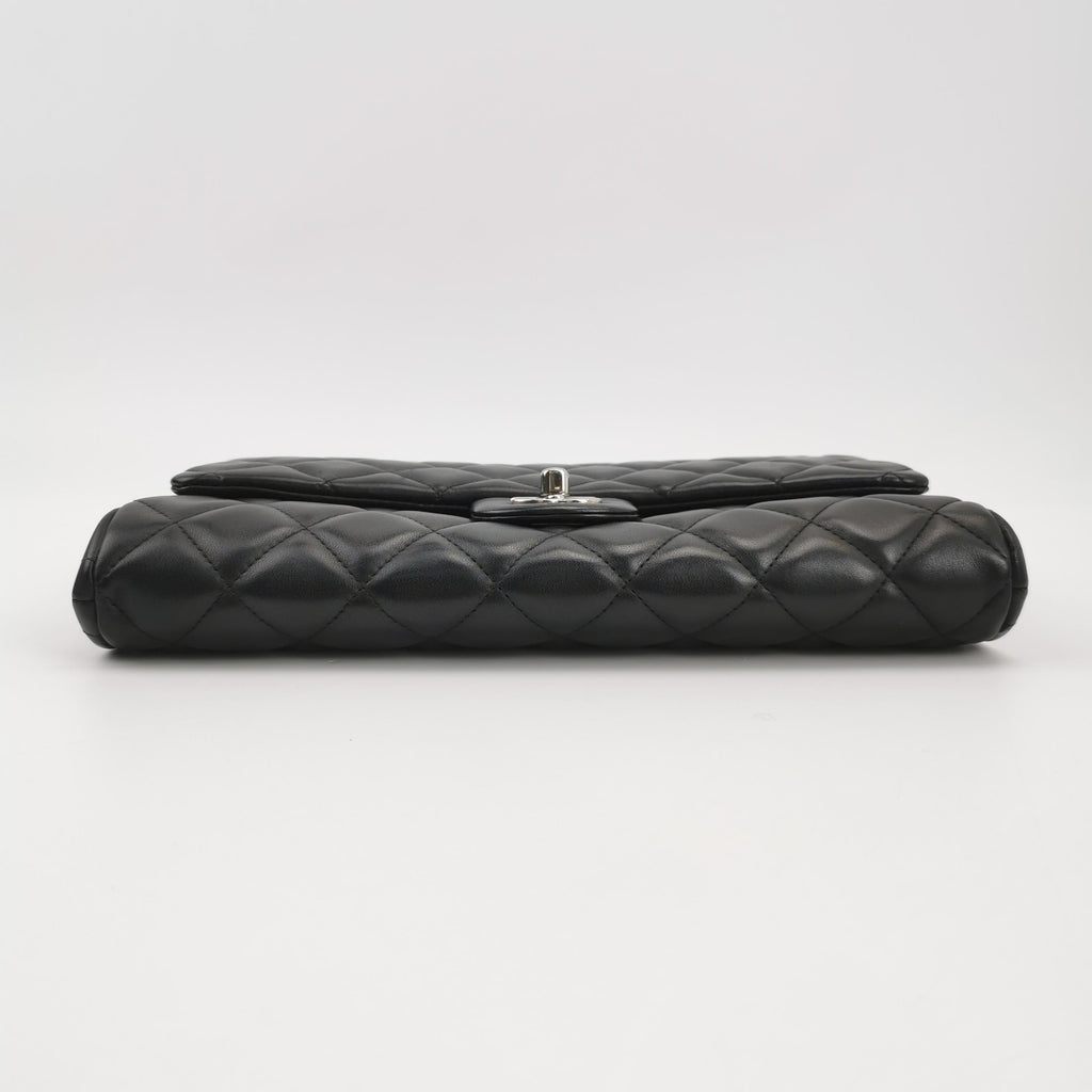Chanel Flap Clutch with Chain Lambskin Black