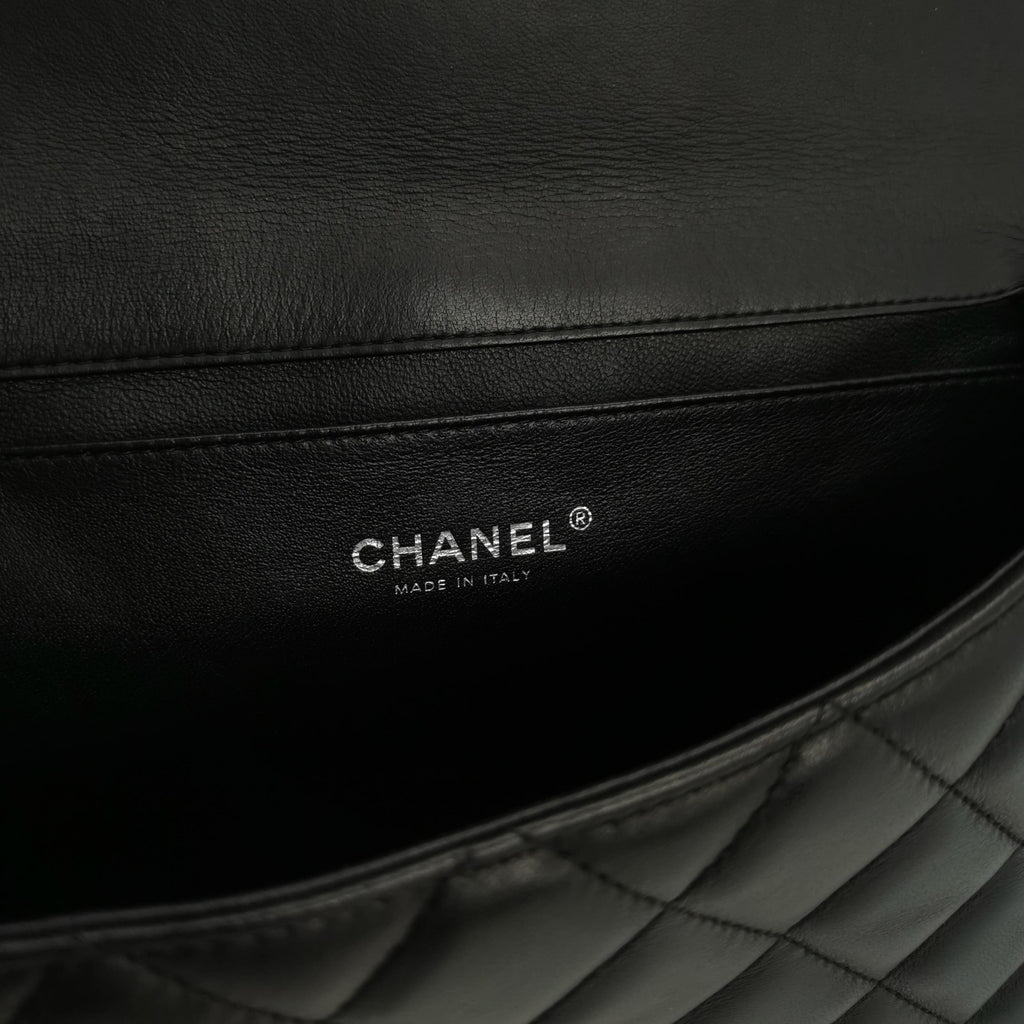 Chanel Flap Clutch with Chain Lambskin Black