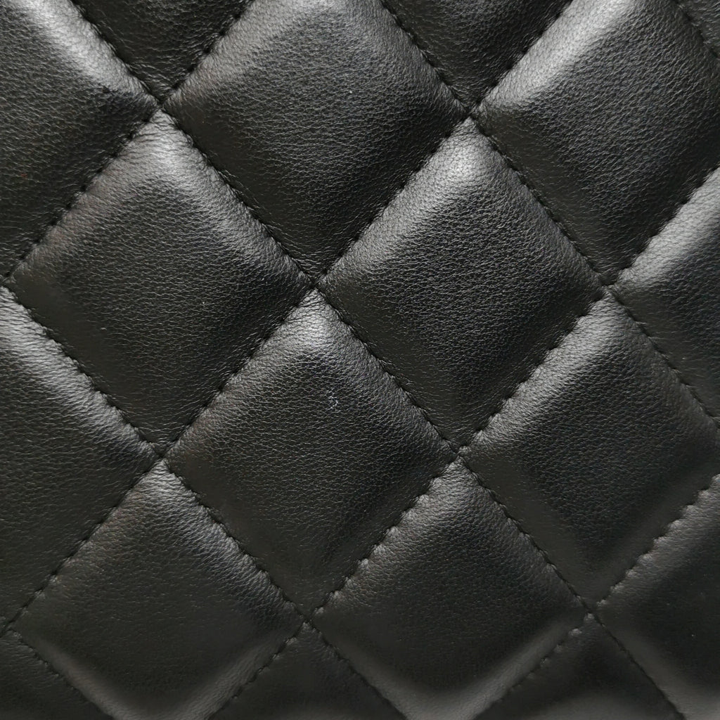 Chanel Flap Clutch with Chain Lambskin Black