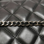 Chanel Flap Clutch with Chain Lambskin Black