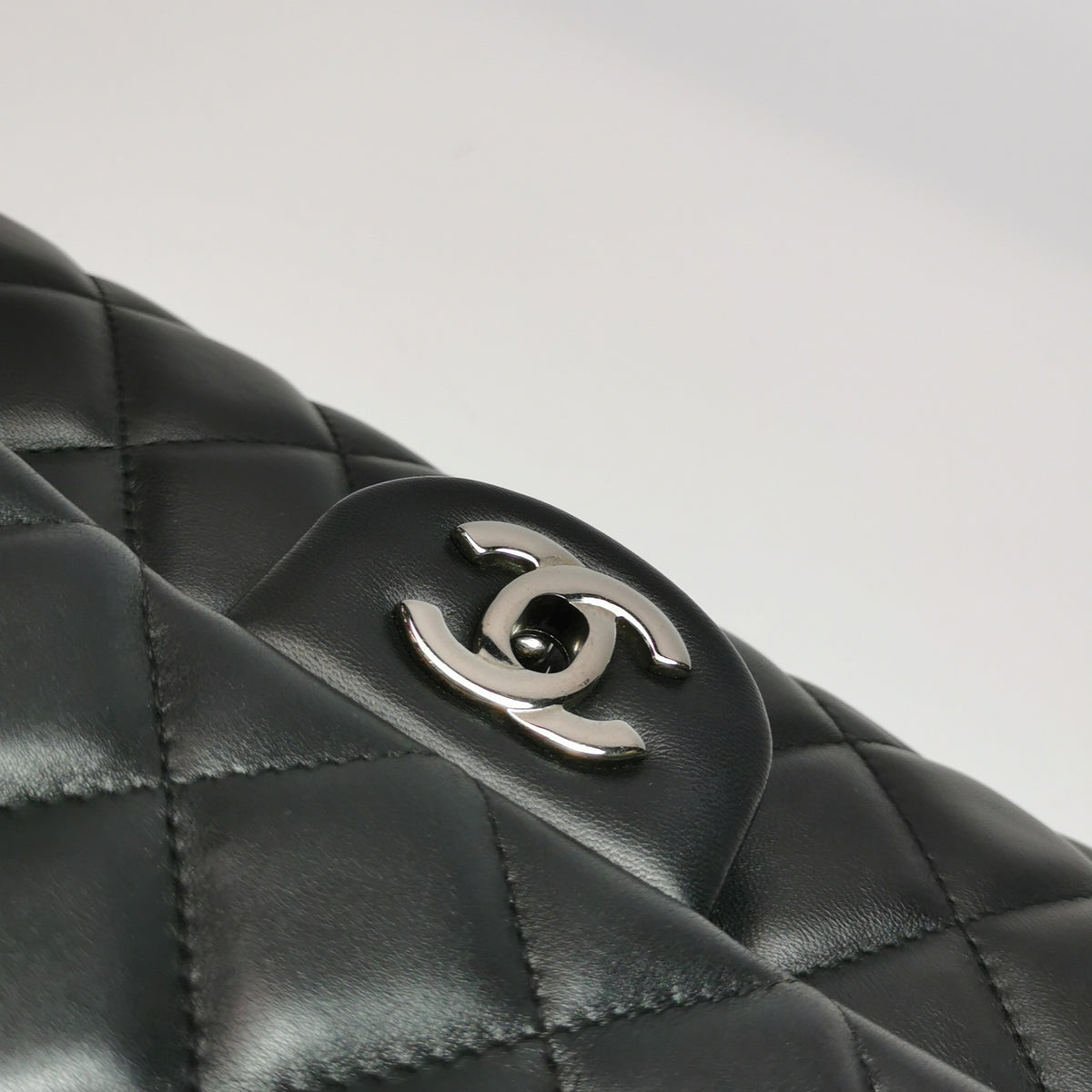 Chanel Flap Clutch with Chain Lambskin Black