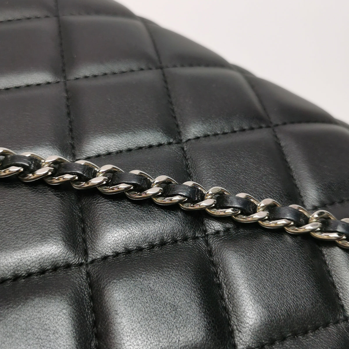 Chanel Flap Clutch with Chain Lambskin Black