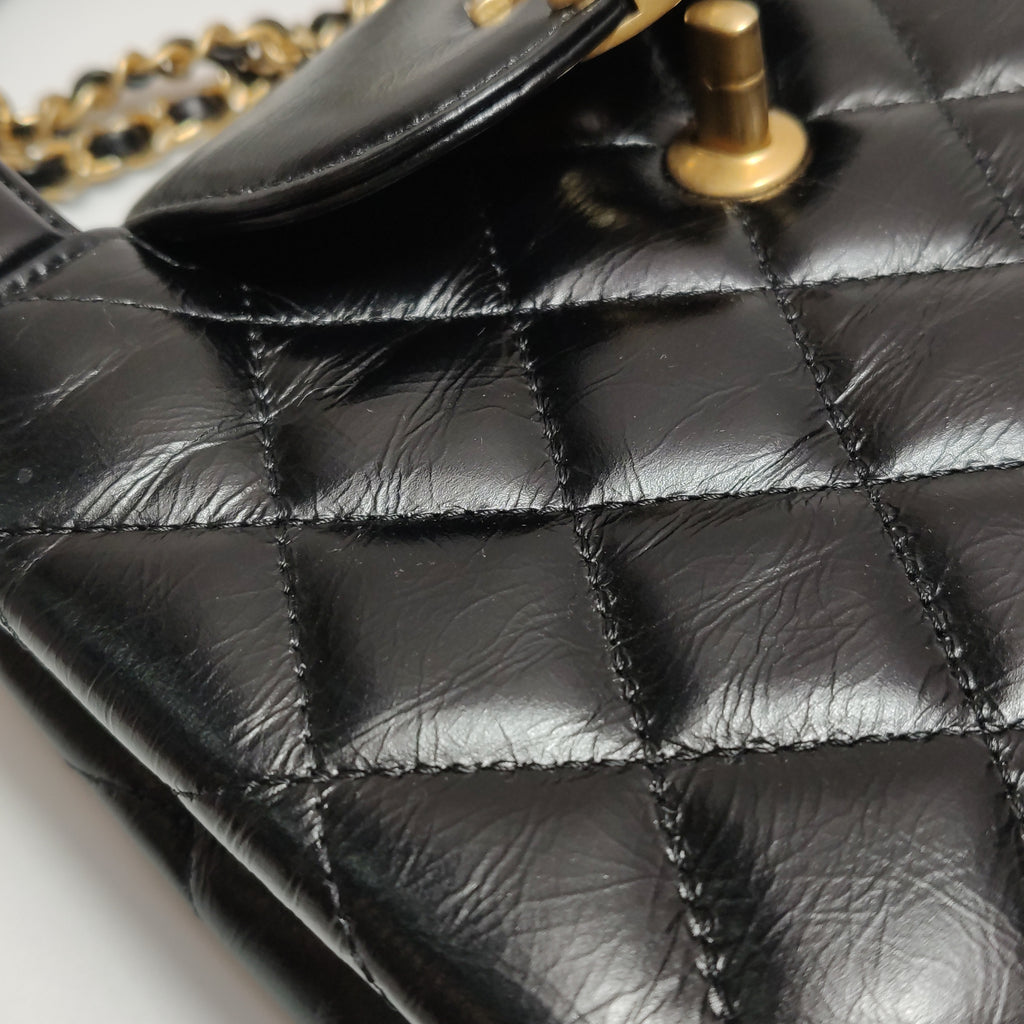 Chanel Nano Kelly Aged Calfskin Shopper