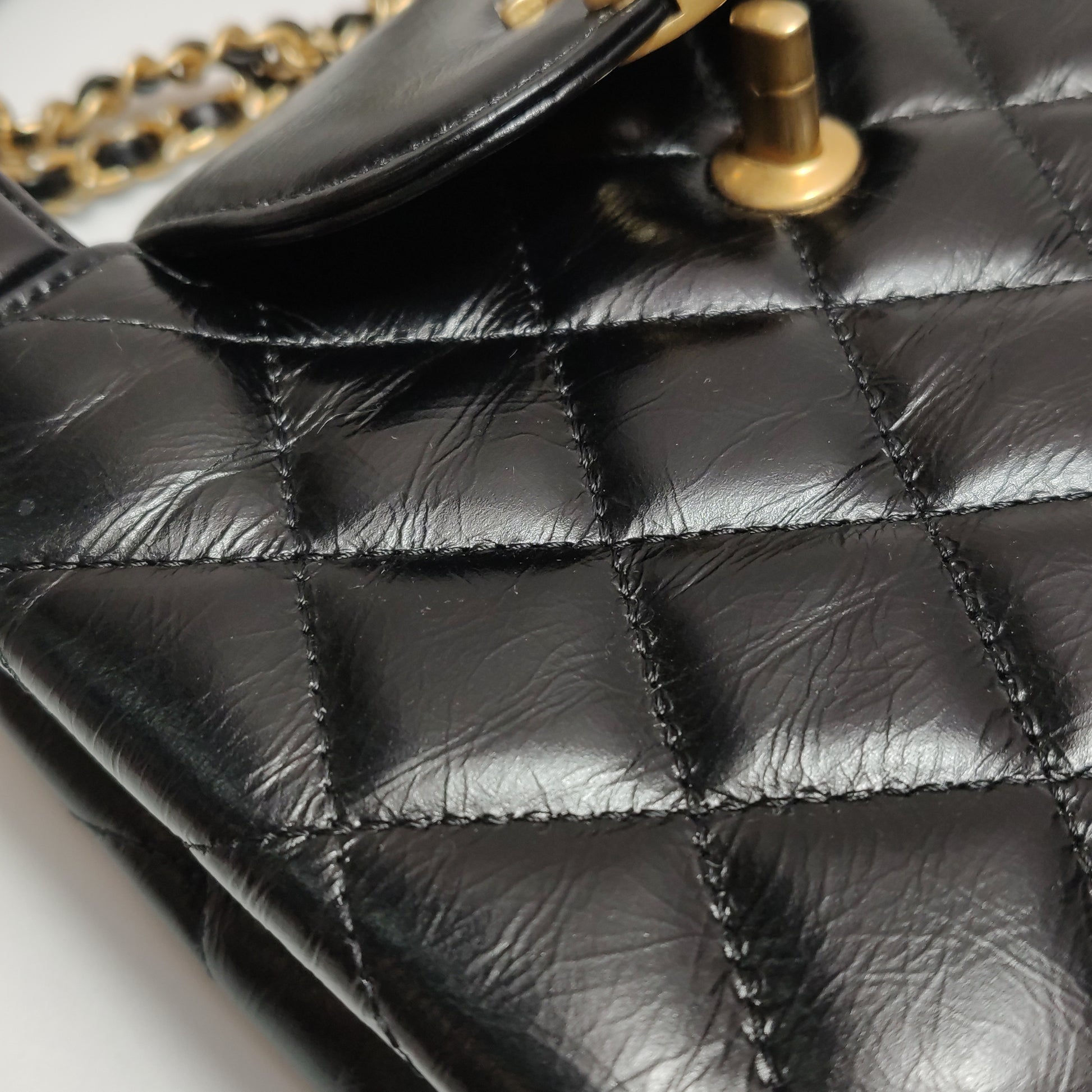 Chanel Nano Kelly Aged Calfskin Shopper