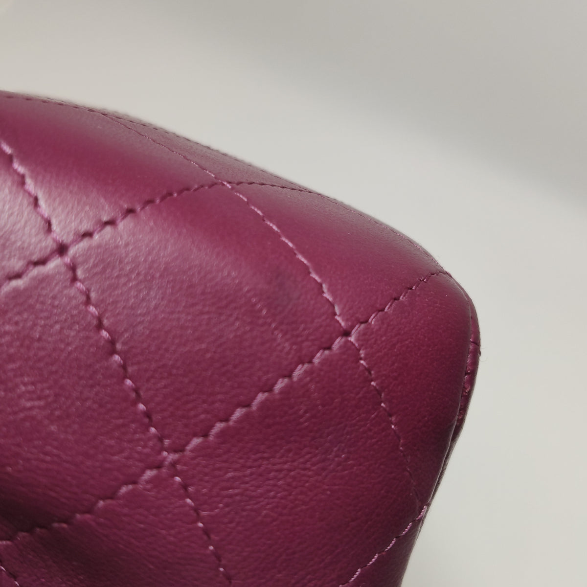 Chanel Mini Square Lambskin Dark Red