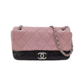 Chanel Bicolor Quilted Lambskin Medium Single Flap Pink Black