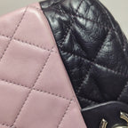 Chanel Bicolor Quilted Lambskin Medium Single Flap Pink Black