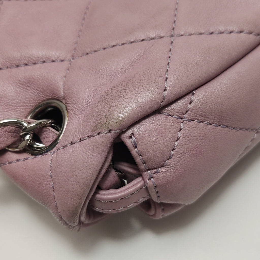 Chanel Bicolor Quilted Lambskin Medium Single Flap Pink Black