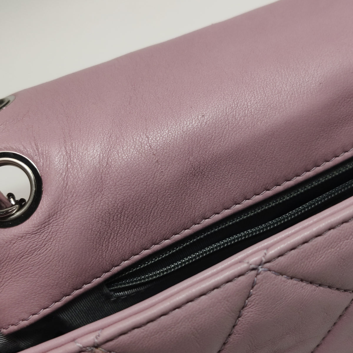 Chanel Bicolor Quilted Lambskin Medium Single Flap Pink Black