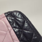 Chanel Bicolor Quilted Lambskin Medium Single Flap Pink Black