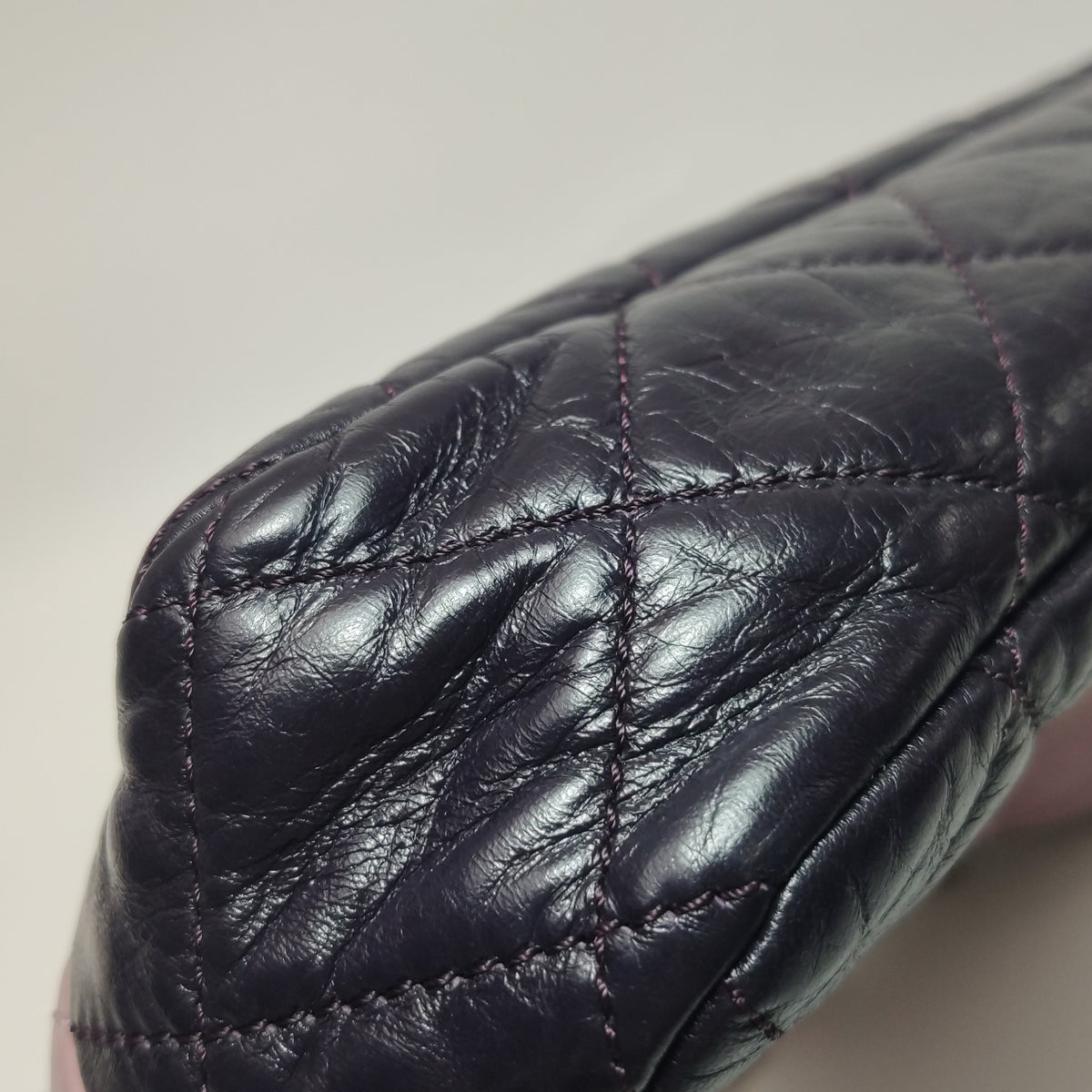 Chanel Bicolor Quilted Lambskin Medium Single Flap Pink Black