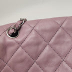 Chanel Bicolor Quilted Lambskin Medium Single Flap Pink Black