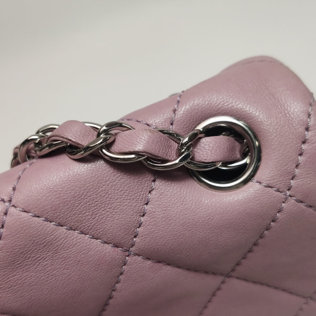 Chanel Bicolor Quilted Lambskin Medium Single Flap Pink Black