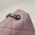 Chanel Bicolor Quilted Lambskin Medium Single Flap Pink Black