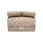Chanel Quilted Roll 2.55 Reissue Clutch Light Gold Iridescent Calfskin