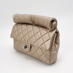 Chanel Quilted Roll 2.55 Reissue Clutch Light Gold Iridescent Calfskin