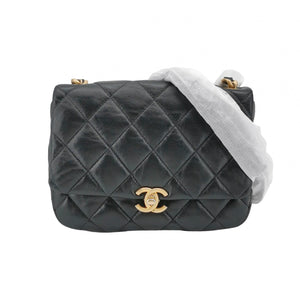 Chanel Small Lacquered Combination Chain Flap Black