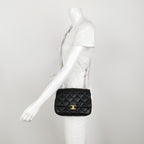 Chanel Small Lacquered Combination Chain Flap Black