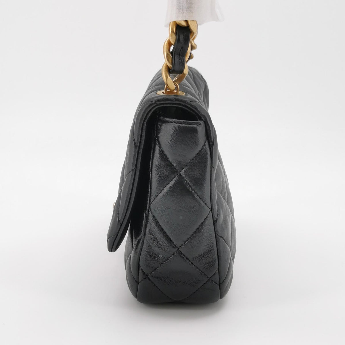 Chanel Small Lacquered Combination Chain Flap Black