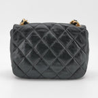 Chanel Small Lacquered Combination Chain Flap Black