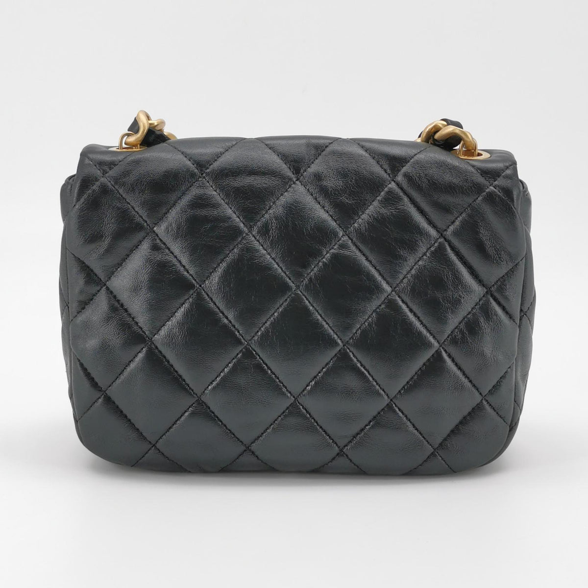 Chanel Small Lacquered Combination Chain Flap Black