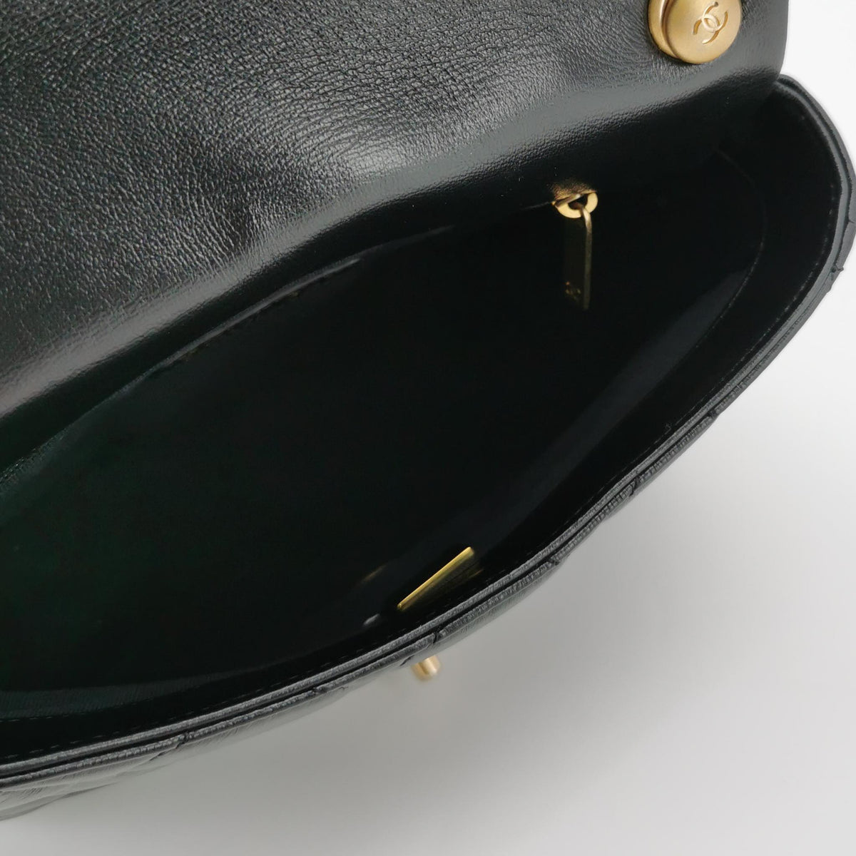 Chanel Small Lacquered Combination Chain Flap Black