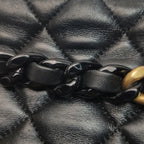 Chanel Small Lacquered Combination Chain Flap Black