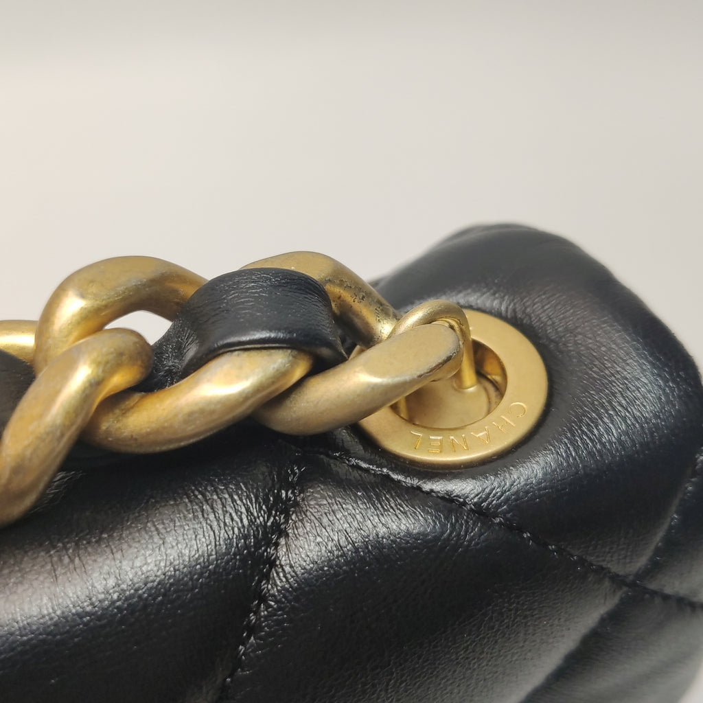Chanel Small Lacquered Combination Chain Flap Black
