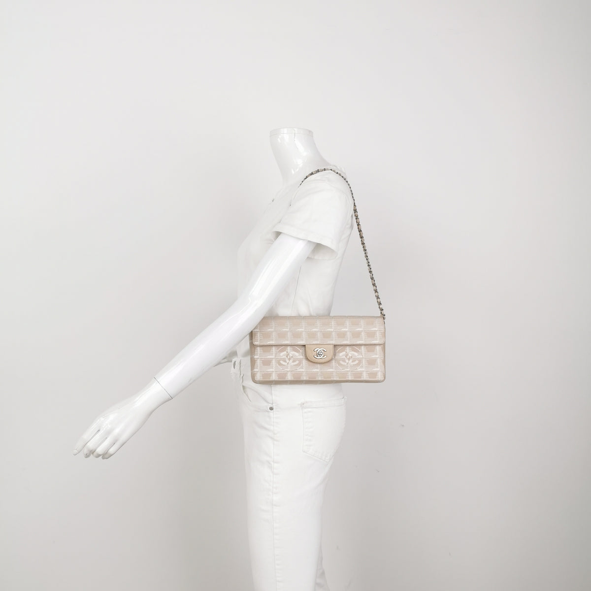 Chanel Travel Line East West Flap Beige
