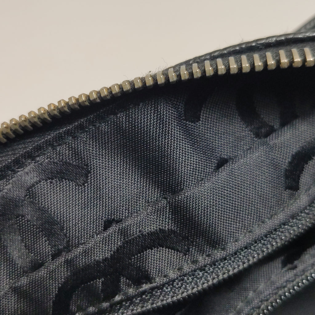 Chanel Wood Chain CC Hobo Black