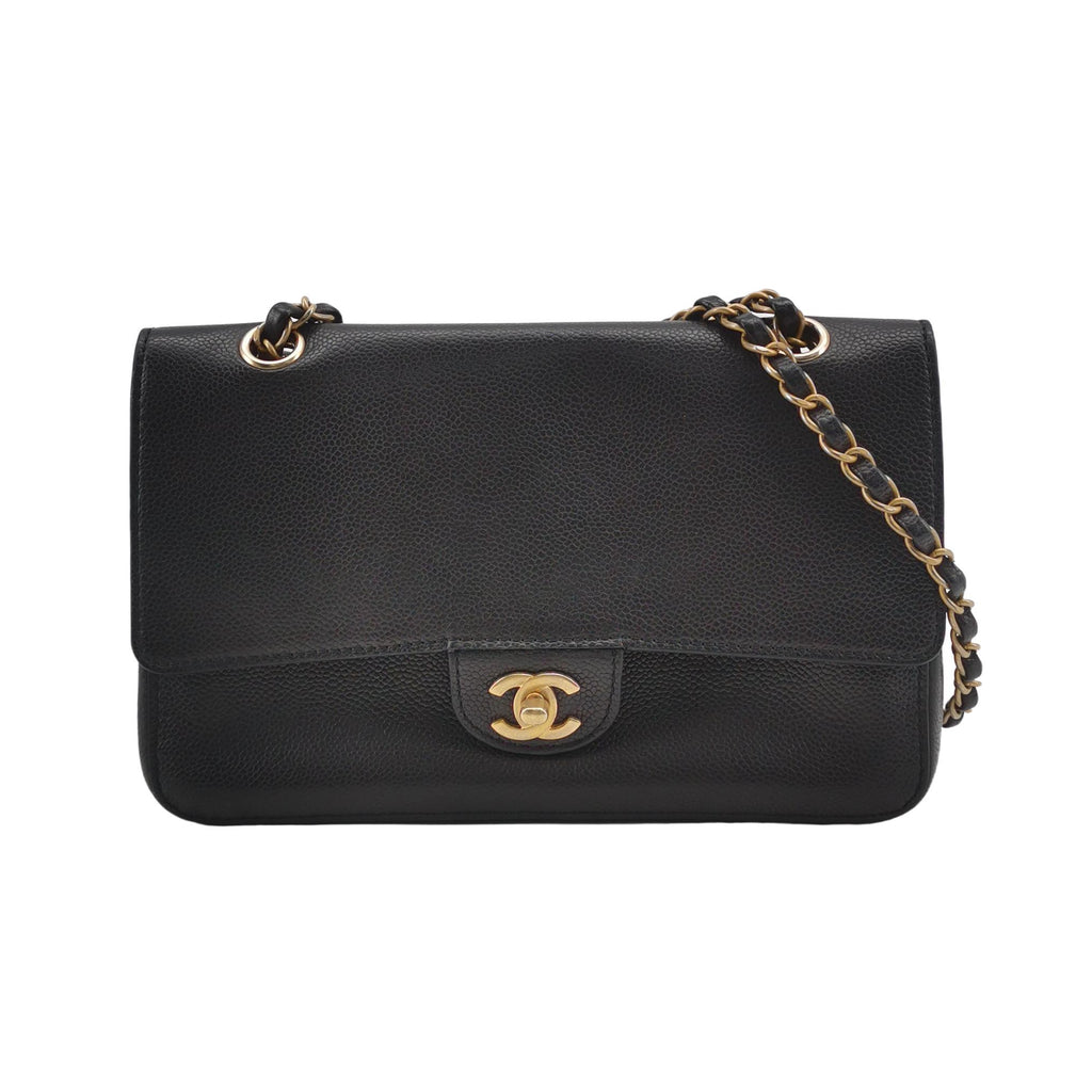 Chanel Pure Classic Double Flap Caviar Black GHW