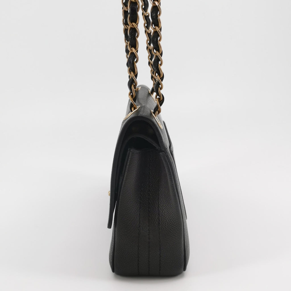 Chanel Pure Classic Double Flap Caviar Black GHW