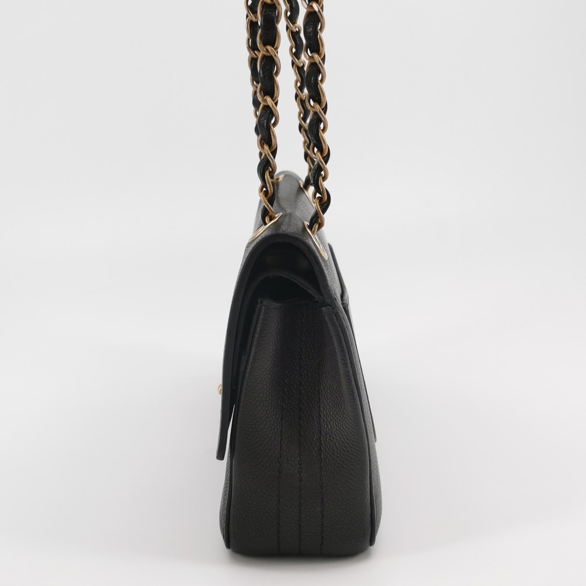 Chanel Pure Classic Double Flap Caviar Black GHW