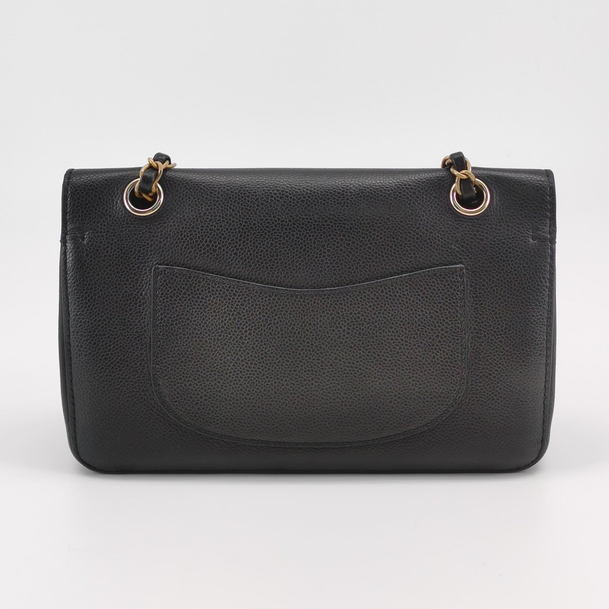 Chanel Pure Classic Double Flap Caviar Black GHW