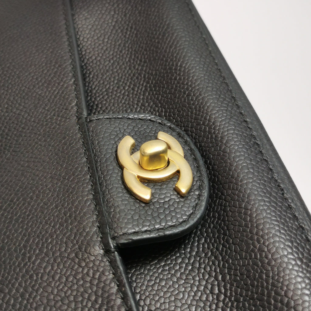 Chanel Pure Classic Double Flap Caviar Black GHW