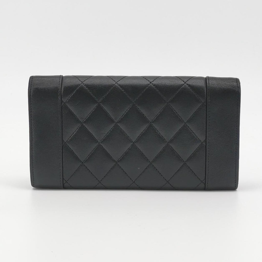 Chanel Quilted Mademoiselle Long Wallet Black