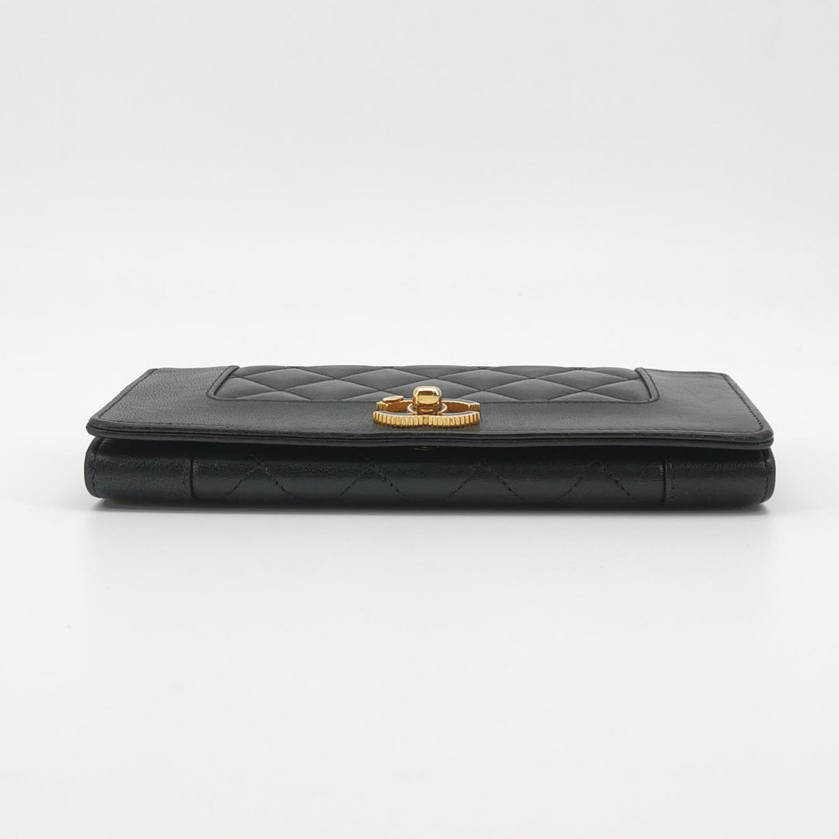 Chanel Quilted Mademoiselle Long Wallet Black