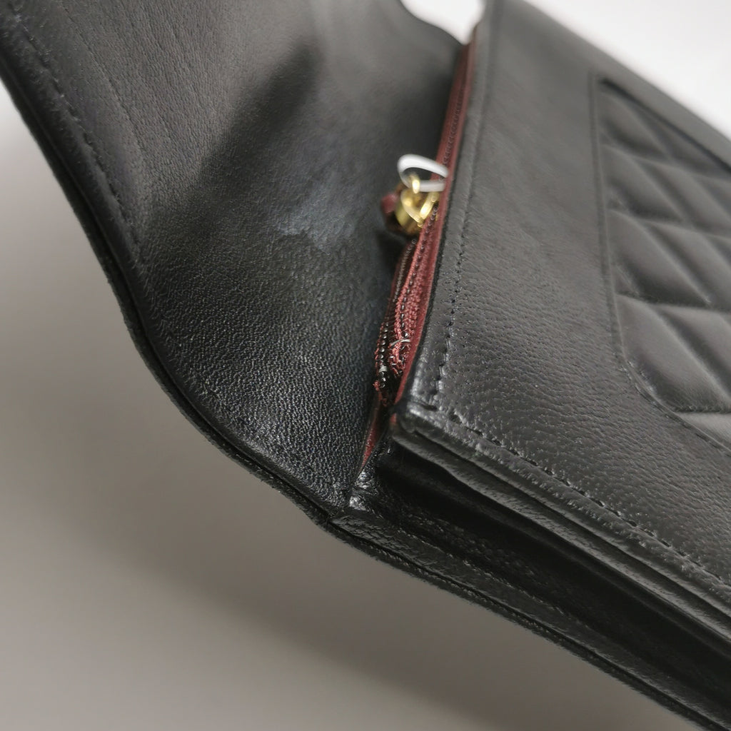Chanel Quilted Mademoiselle Long Wallet Black